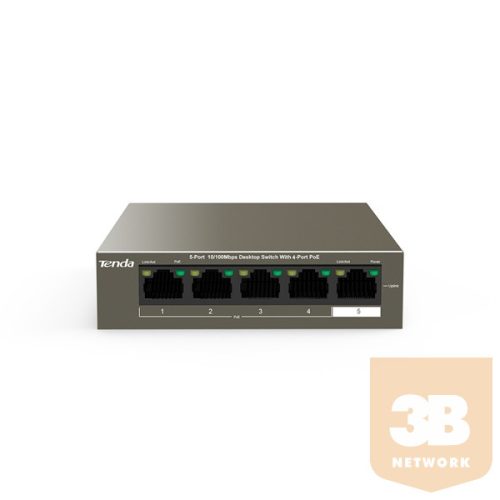 Tenda Switch PoE - TEF1105P-4-63W (5x100Mbps; 4 af/at PoE+ port; 58W)