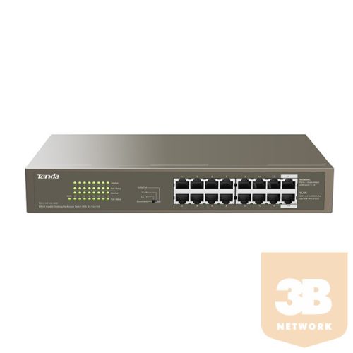 Tenda Switch PoE - TEG1116P-16-150W (16x1Gbps; 16 af/at PoE+ port; 135W; rack-mount)