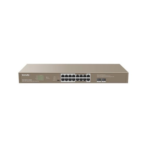 Tenda Switch PoE - TEG1118P-16-250W (16x1Gbps; 16 af/at PoE+ port; 2x SFP; 230W; rack-mount)