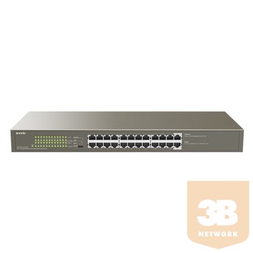 Tenda Switch PoE - TEG1124P-24-250W (24x1Gbps; 24 af/at PoE+ port; 225W; rack-mount)