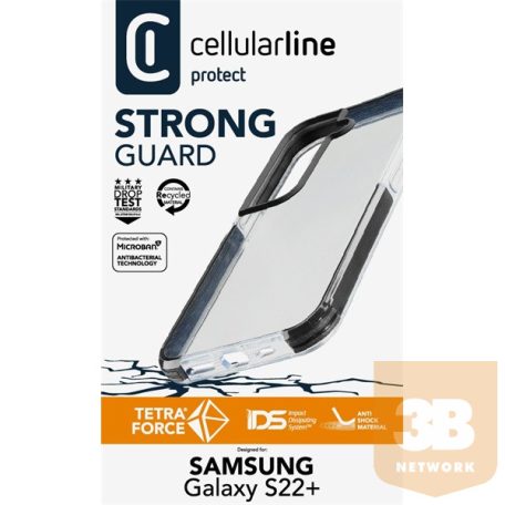 Cellularline Tetra Force Strong Guard Samsung Galaxy S22+ átlátszó kemény tok