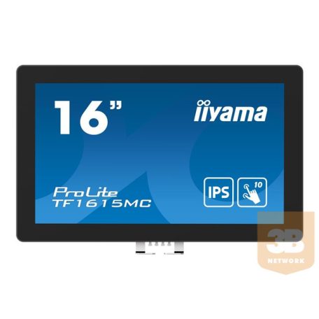 IIYAMA TF1615MC-B1 15.6inch 1920x1080 PCAP Bezel Free 10P Touch 405cd/m2 HDMI DP VGA USB Interface Glove mode External