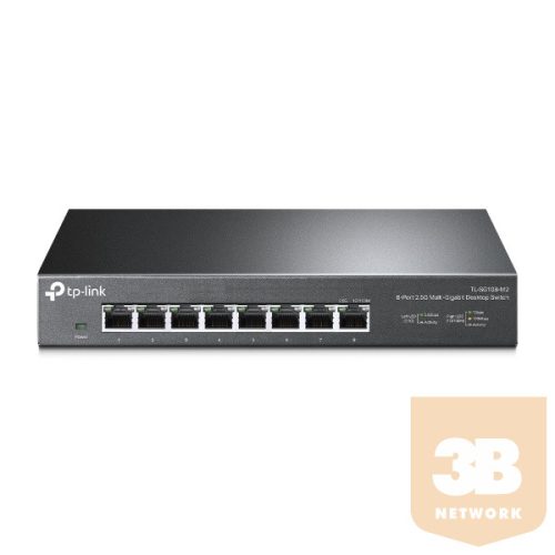 TP-LINK Switch 8x2500Mbps, Fémházas Asztali, TL-SG108-M2