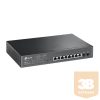 TP-LINK Switch 8x1000Mbps (8xPOE+) + 2xGigabit SFP, Fémházas Asztali, Menedzselhető, TL-SG1210MP