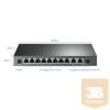 TP-LINK Switch 9x1000Mbps (8xPOE+) + 1 Gigabit kombó SFP, Fémházas Asztali, Easy Smart, TL-SG1210MPE