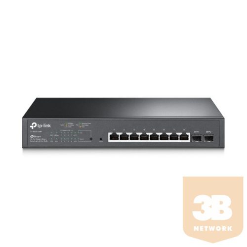 TP-LINK Switch 8x1000Mbps (8xPOE+) + 2 SFP, Menedzselhető, TL-SG2210MP