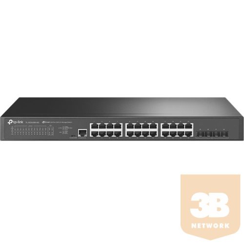 TP-LINK Switch 24x2.5Gbps + 4x10G SFP+ + 1xkonzol port Menedzselhető Rackes, TL-SG3428X-M2