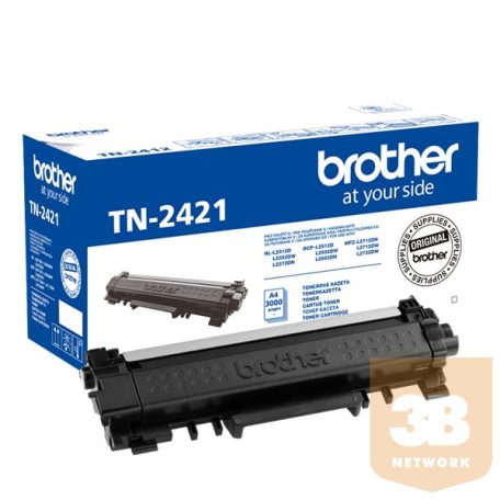 BROTHER Toner TN-2421, Nagy kapacitású - 3000 oldal, Fekete