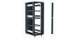 X-Tech - 18U szerver rack szekrény 600x1000, Fekete, lapraszerelt