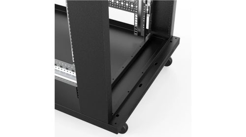 X-Tech - 18U szerver rack szekrény 600x1000, Fekete, lapraszerelt