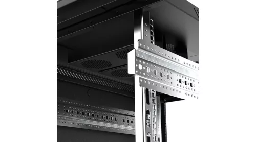 X-Tech 18U álló rack szekrény 600x800 mm G7, fekete, lapraszerelt