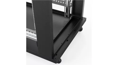 X-Tech 22U álló rack szekrény 600x600 mm G7, fekete, lapraszerelt