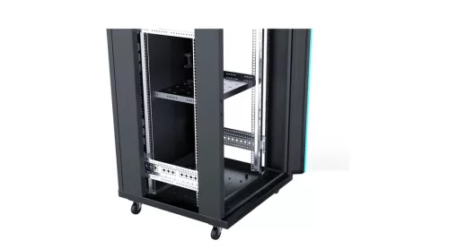 X-Tech 42U álló rack szekrény 600x1000 mm G7, fekete, lapraszerelt