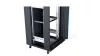X-Tech 42U álló rack szekrény 600x600 mm G7, fekete, lapraszerelt