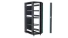 X-Tech 47U álló rack szekrény 800x800 mm G7, fekete, lapraszerelt