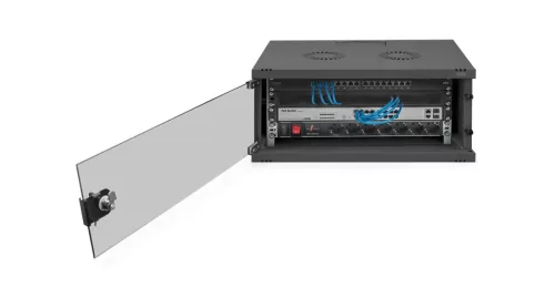 Digitus 4U 19" fali rack szekrény 540x400 mm, világosszürke, lapraszerelt