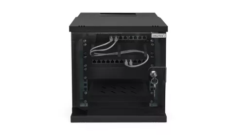 Digitus 6U 10" fali mini rack szekrény 315x300 mm, fekete