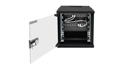 Digitus 6U 10" fali mini rack szekrény 315x300 mm, fekete