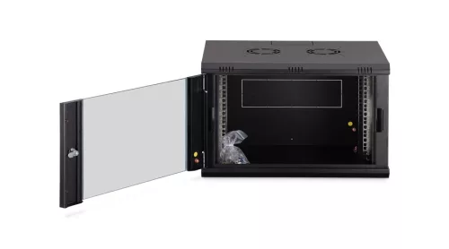 Digitus 7U 19" fali rack szekrény 600x450 mm, fekete, lapraszerelt