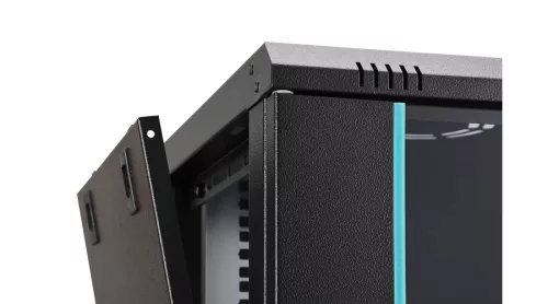 Digitus 9U 19" fali rack szekrény 600x450 mm, fekete, lapraszerelt