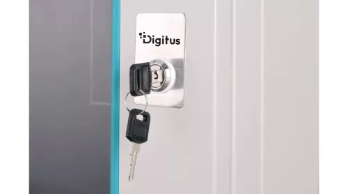 Digitus 9U 19" fali rack szekrény 600x450 mm, világosszürke, lapraszerelt