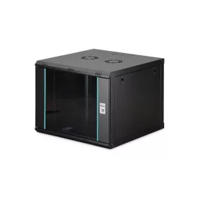   Digitus 9U 19" fali rack szekrény 600x600 mm, fekete, lapraszerelt