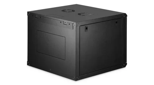 Digitus 9U 19" fali rack szekrény 600x600 mm, fekete, lapraszerelt