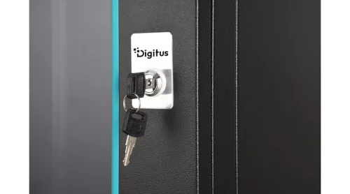 Digitus 9U 19" fali rack szekrény 600x600 mm, fekete, lapraszerelt