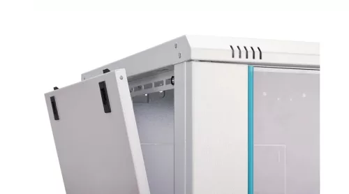 Digitus 9U 19" fali rack szekrény 600x600 mm, világosszürke, lapraszerelt