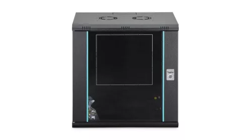 Digitus 12U 19" fali rack szekrény 600x450 mm, fekete, lapraszerelt