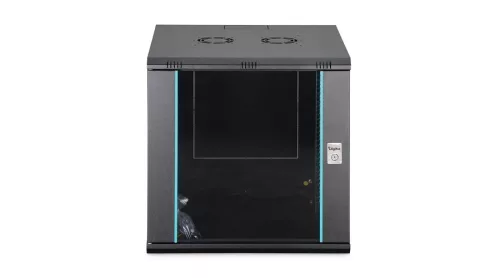 Digitus 12U 19" fali rack szekrény 600x600 mm, fekete, lapraszerelt
