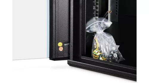 Digitus 12U 19" fali rack szekrény 600x600 mm, fekete, lapraszerelt