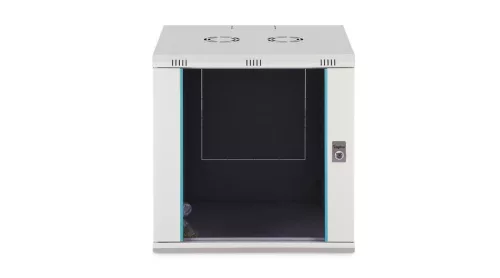 Digitus 12U 19" fali rack szekrény 600x600 mm, világosszürke, lapraszerelt