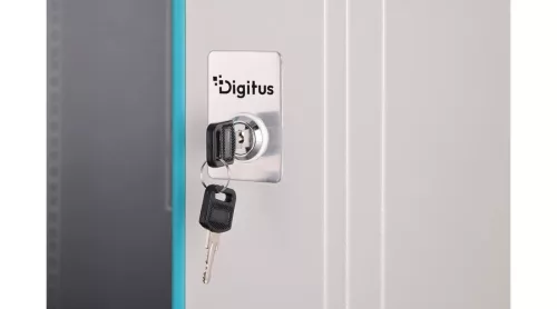 Digitus 12U 19" fali rack szekrény 600x600 mm, világosszürke, lapraszerelt