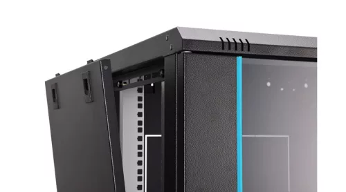 Digitus 16U 19" fali rack szekrény 600x450 mm, fekete, lapraszerelt