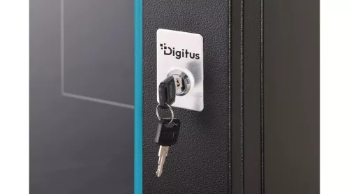 Digitus 16U 19" fali rack szekrény 600x450 mm, fekete, lapraszerelt