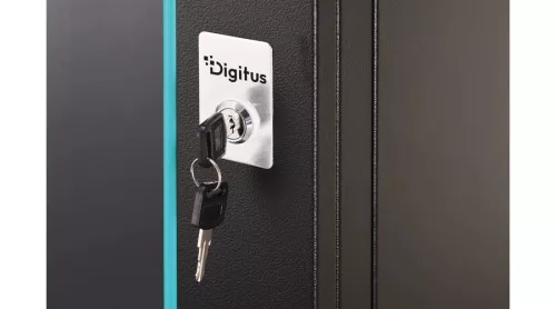Digitus 16U 19" fali rack szekrény 600x600 mm, fekete, lapraszerelt