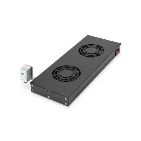   Digitus Ventilátor panel szek.hez 2 fans +termosztát fekete /