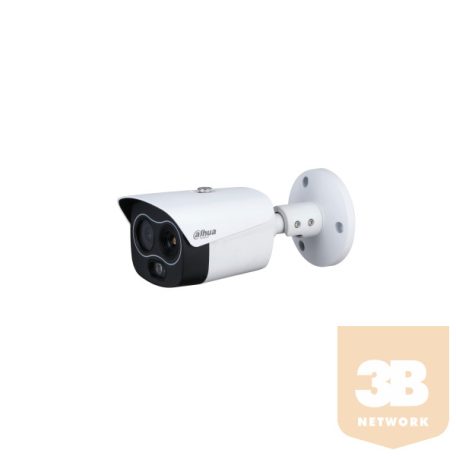 Dahua IP Bullet dual hőkamera -TPC-BF1241-T B3F4 (256x192, 3,5mm / 4MP, 4mm, ICR, IR30m, IP67, WDR, audio, I/O, PoE)