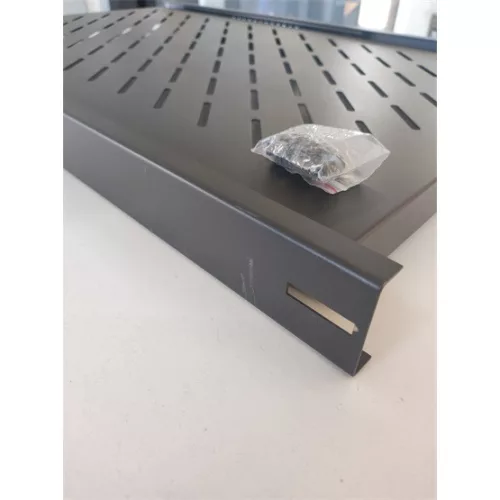 Használt Lanberg 19" kihúzható polc/tálca 1U, fekete, 1000mm mély álló szekrényhez