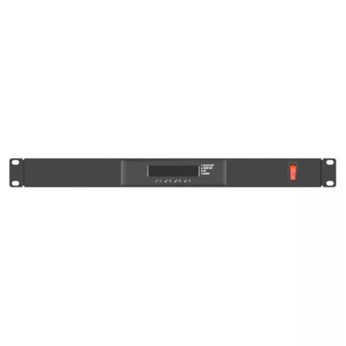 Lanberg 19" 1U ventilátor egység LCD kijelzővel, termosztáttal, 2x ventilátor, 230V, fekete