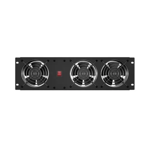 Lanberg 19" 3U függőleges ventilátor panel, 3x ventilátor, 230V, fekete