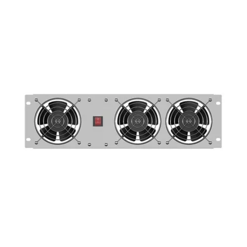Lanberg 19" 3U függőleges ventilátor panel, 3x ventilátor, 230V, szürke