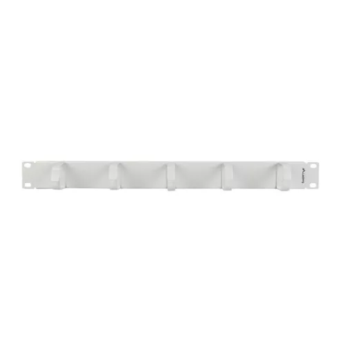 Lanberg 19" 1U gyűrűs kábelrendező panel, 5 fém gyűrű, szürke