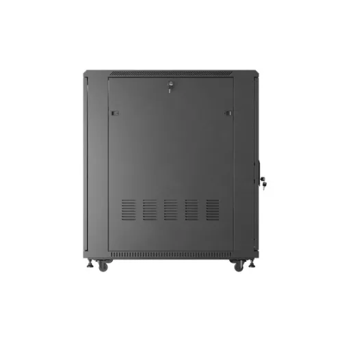 Lanberg 19" szabadon álló rack szekrény 22U/600X1000 üvegajtó, lapraszerelt, fekete