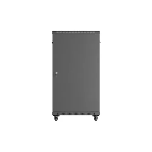 Lanberg 19" szabadon álló rack szekrény 22U/600X1000 üvegajtó, lapraszerelt, fekete