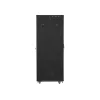 Lanberg 19" szabadon álló rack szekrény 42U/600X1000 üvegajtó, lapraszerelt, LCD kijelző, fekete V2