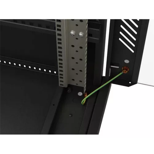 Lanberg 19" szabadon álló rack szekrény 22U/600X1200 perforált ajtó, lapraszerelt, fekete