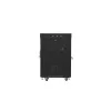 Lanberg 19" szabadon álló rack szekrény 15U/600X600 üvegajtó, lapraszerelt, LCD kijelző, fekete V2
