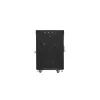 Lanberg 19" szabadon álló rack szekrény 15U/600X600 üvegajtó, lapraszerelt, LCD kijelző, fekete V2